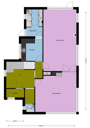 Floorplan - Kerkewijk 133, 3904 JB Veenendaal
