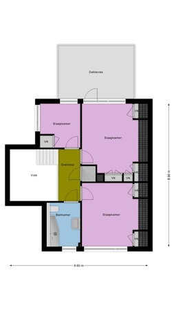 Floorplan - Kerkewijk 133, 3904 JB Veenendaal