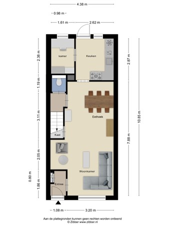 Floorplan - Prins Bernhardlaan 179, 3905 JC Veenendaal