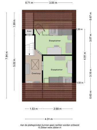 Floorplan - Prins Bernhardlaan 179, 3905 JC Veenendaal