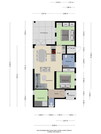 Floorplan - Oude Veensegrindweg 76-16, 3911 TA Rhenen