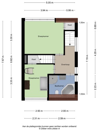 Floorplan - 't Voorhuis 14, 3902 CB Veenendaal