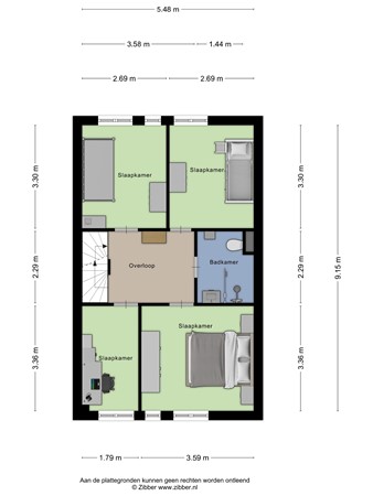 Floorplan - Turfschip 52, 3904 RC Veenendaal