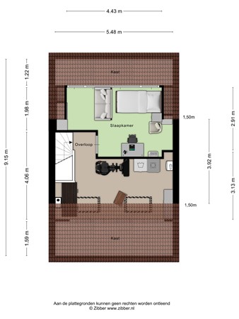 Floorplan - Turfschip 52, 3904 RC Veenendaal