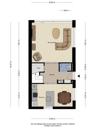 Floorplan - Nansenstraat 2, 3902 KE Veenendaal