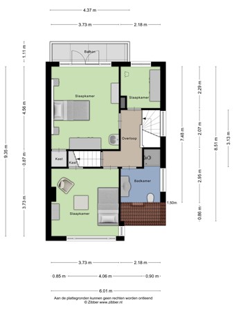 Floorplan - Kerkewijk 178, 3904 JK Veenendaal