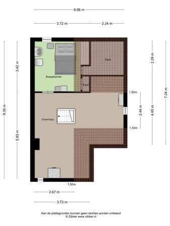 Floorplan - Kerkewijk 178, 3904 JK Veenendaal