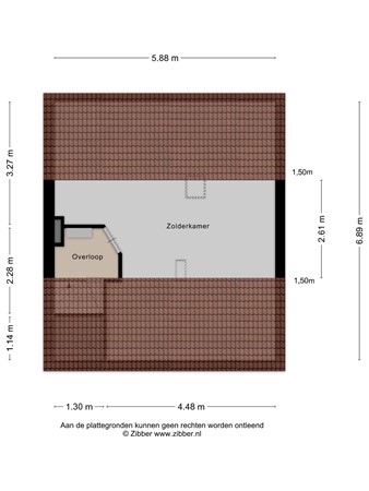 Floorplan - Goudenregenplantsoen 16, 3911 ZT Rhenen