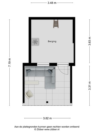 Floorplan - Valleistraat 71, 3902 ZA Veenendaal