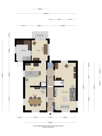 Floorplan - Dorpsstraat 38, 4033 EX Lienden