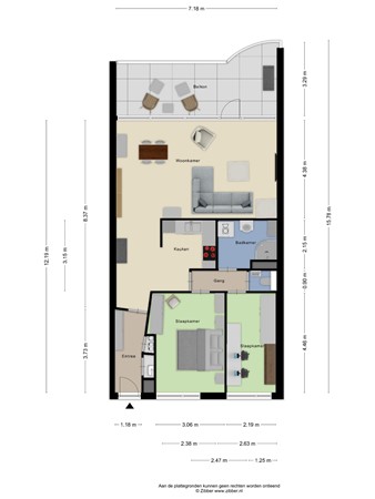 Floorplan - Hooilandplein 66, 6708 RT Wageningen