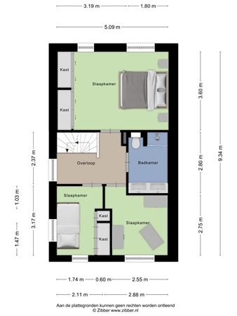 Floorplan - De Clercqstraat 32, 3904 HS Veenendaal