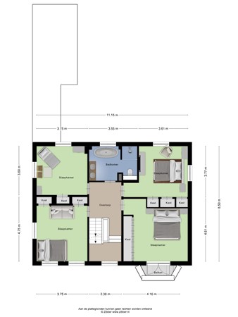 Floorplan - Grebbeweg 47, 3911 AT Rhenen