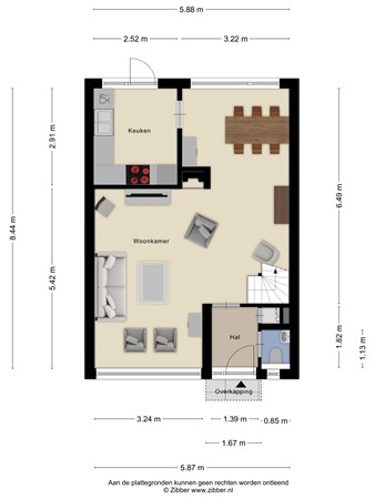 Floorplan - 't Melkhuis 42, 3902 CW Veenendaal