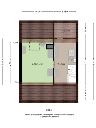 Floorplan - 't Melkhuis 42, 3902 CW Veenendaal