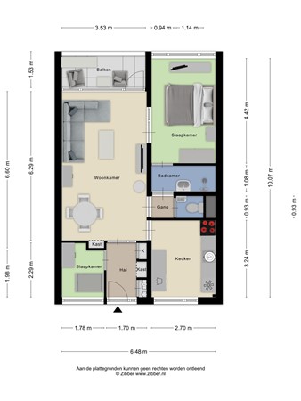 Floorplan - De Sterke Arm 49, 3901 EL Veenendaal