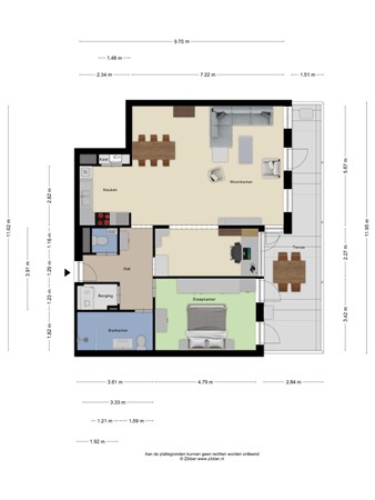 Floorplan - Rhenendael 76, 3911 RM Rhenen