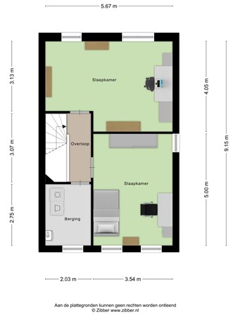 Floorplan - Ambachtsstraat 41, 3903 AJ Veenendaal