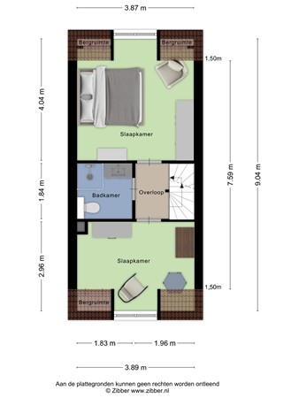 Floorplan - Weversstraat 4A, 3911 KG Rhenen