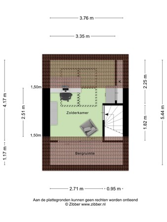Floorplan - Weversstraat 4A, 3911 KG Rhenen