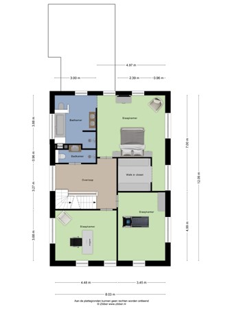 Floorplan - Kikstraat 35, 3907 LC Veenendaal