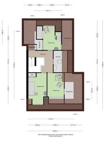 Floorplan - Kerkewijk 102, 3904 JG Veenendaal