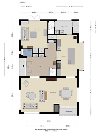 Floorplan - Nieuweweg-Noord 271, 3905 LW Veenendaal