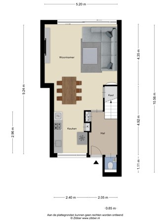 Floorplan - Teldersweg 50, 3911 PZ Rhenen