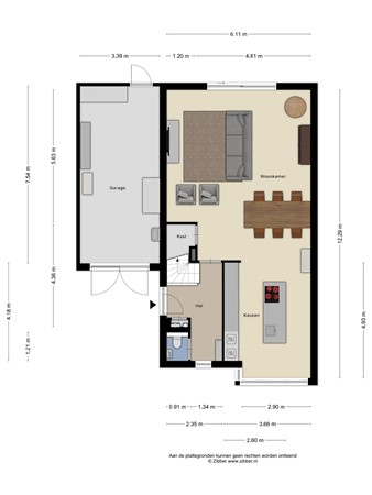 Floorplan - Koenestraat 38, 3907 LJ Veenendaal