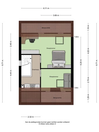 Floorplan - Koenestraat 38, 3907 LJ Veenendaal
