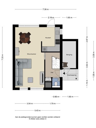 Floorplan - De Voorposten 24, 3925 TR Scherpenzeel