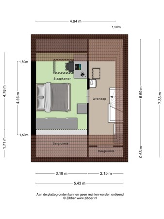 Floorplan - De Voorposten 24, 3925 TR Scherpenzeel