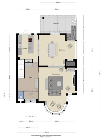 Floorplan - Kerkewijk 147, 3904 JC Veenendaal