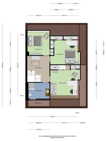 Floorplan - Kerkewijk 147, 3904 JC Veenendaal