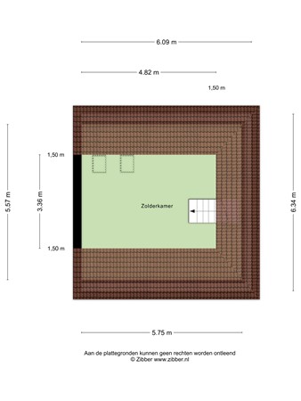 Floorplan - Kerkewijk 147, 3904 JC Veenendaal