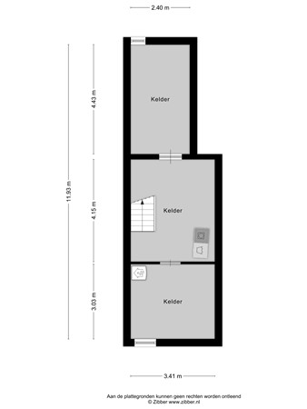 Floorplan - Kerkewijk 147, 3904 JC Veenendaal