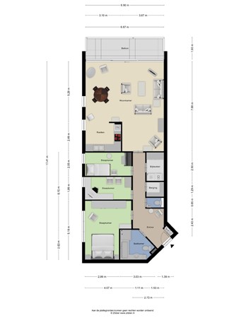 Floorplan - Huszárlaan 25, 6708 MS Wageningen