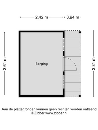 Floorplan - Dwarsweg 22A, 3959 AJ Overberg