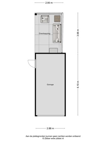 Floorplan - Dwarsweg 22A, 3959 AJ Overberg
