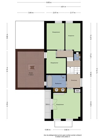 Floorplan - Spoorbaanweg 39, 3911 CA Rhenen