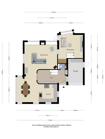 Floorplan - Betje Wolfflaan 16, 3906 WN Veenendaal