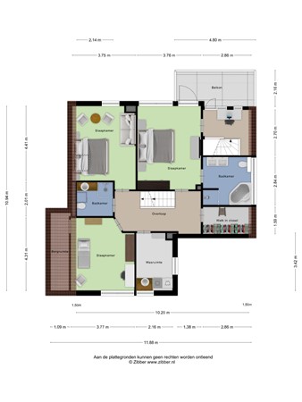 Floorplan - Betje Wolfflaan 16, 3906 WN Veenendaal