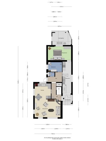Floorplan - Stationsstraat 41, 3905 JG Veenendaal