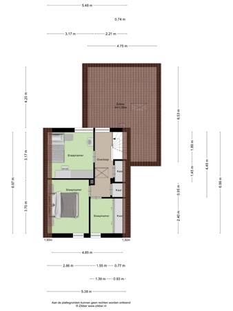 Floorplan - Stationsstraat 41, 3905 JG Veenendaal