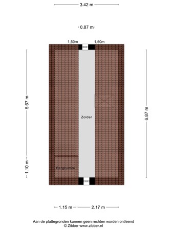 Floorplan - Stationsstraat 41, 3905 JG Veenendaal