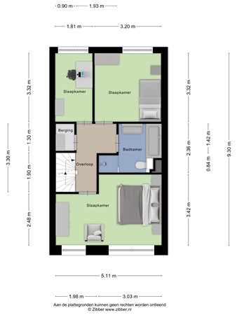 Floorplan - Monte Christolaan 32, 3903 XJ Veenendaal
