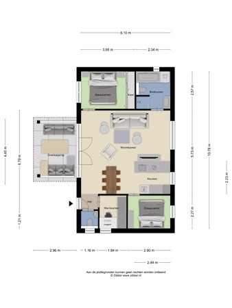 Floorplan - Nieuwe Veenendaalseweg 229-128, 3911 MJ Rhenen
