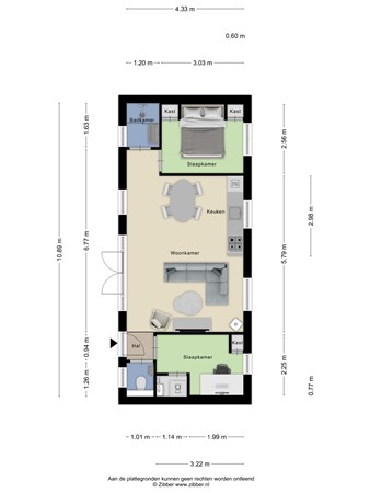 Floorplan - Nieuwe Veenendaalseweg 229-192, 3911 MJ Rhenen