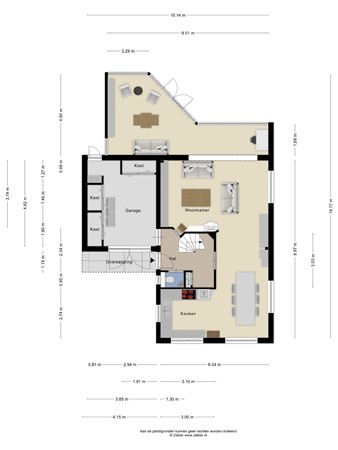 Floorplan - Willem Barentszstraat 13, 3902 DE Veenendaal