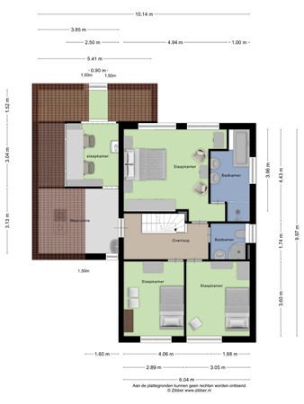 Floorplan - Willem Barentszstraat 13, 3902 DE Veenendaal